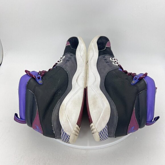 Adidas Fortitude Mid Men Size 11.5 G09439 Black Phantom Gray Nobcri Purple Shoes - Picture 8 of 14